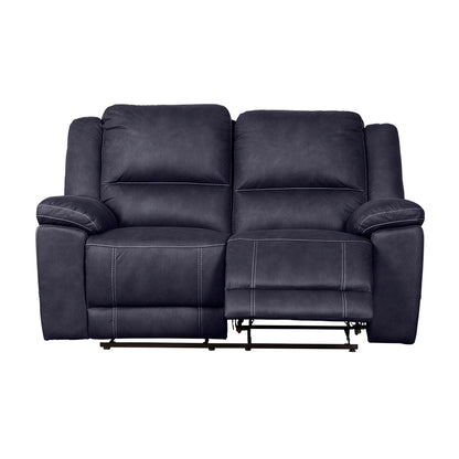 Oregon 2 Seater Fabric Recliner - Navy