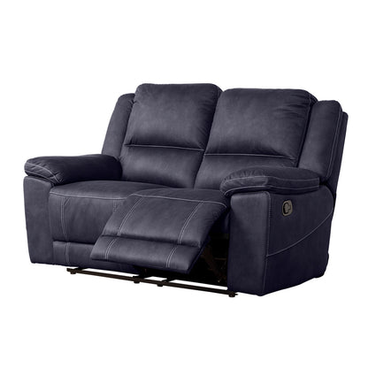 Oregon 2 Seater Fabric Recliner - Navy