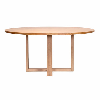 Perisher 160cm Round Timber Dining Table - Natural