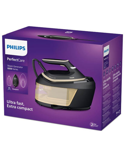 Philips PerfectCare Iron & Steam Generator Station - Black/Gold (6000 Series)