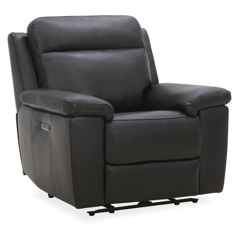 Potenza Electric Recliner Leather Armchair - Black