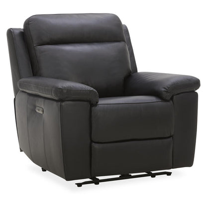 Potenza Electric Recliner Leather Armchair - Black