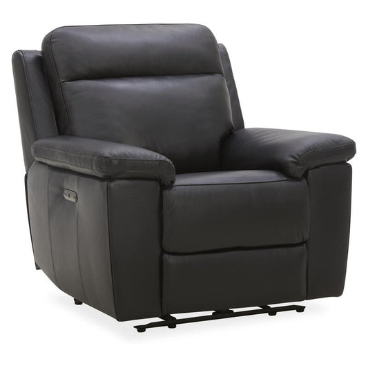 Potenza Electric Recliner Leather Armchair - Black