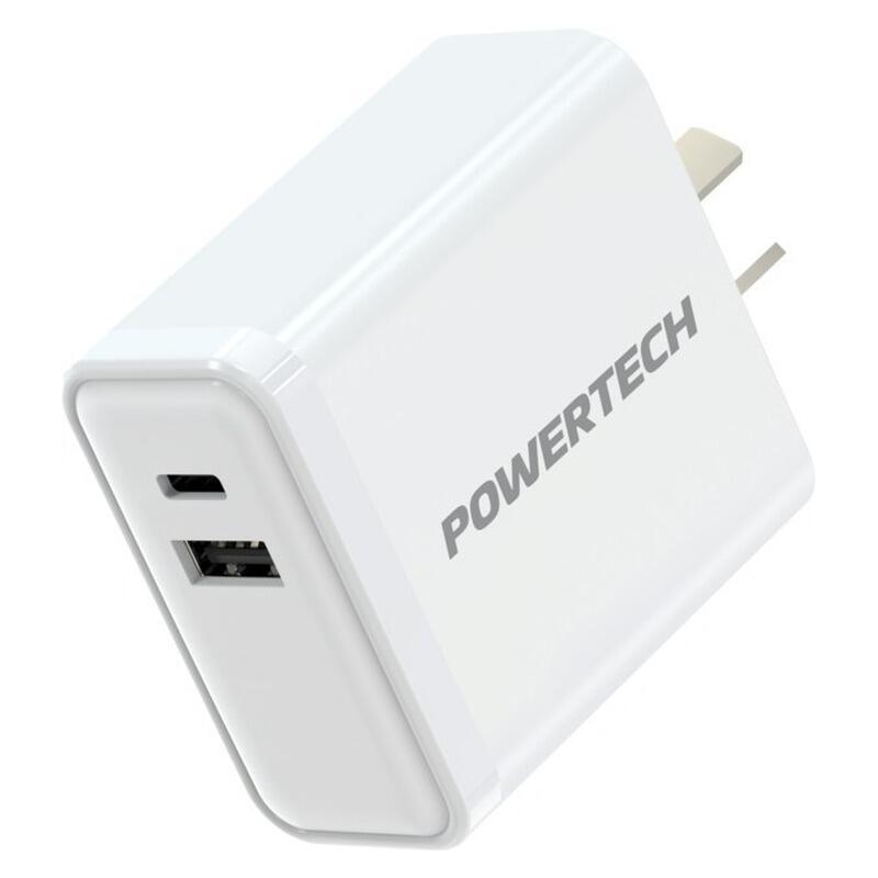 Powertech 65W Dual USB-A & C Mains Power Adapter