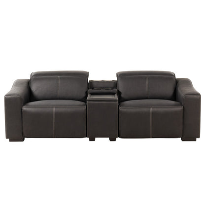 Prestige 2 Seater Home Theatre Electric Recliner Fabric Lounge - Jet
