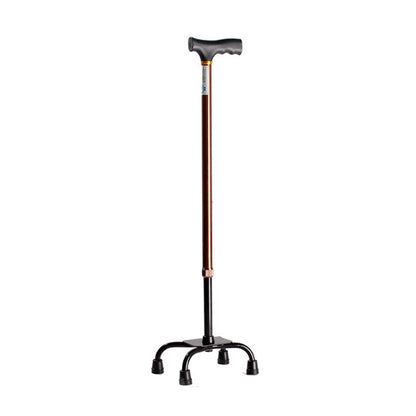 Zoom Mobility Adjustable Quad Cane Walking Aid - Bronze/Black
