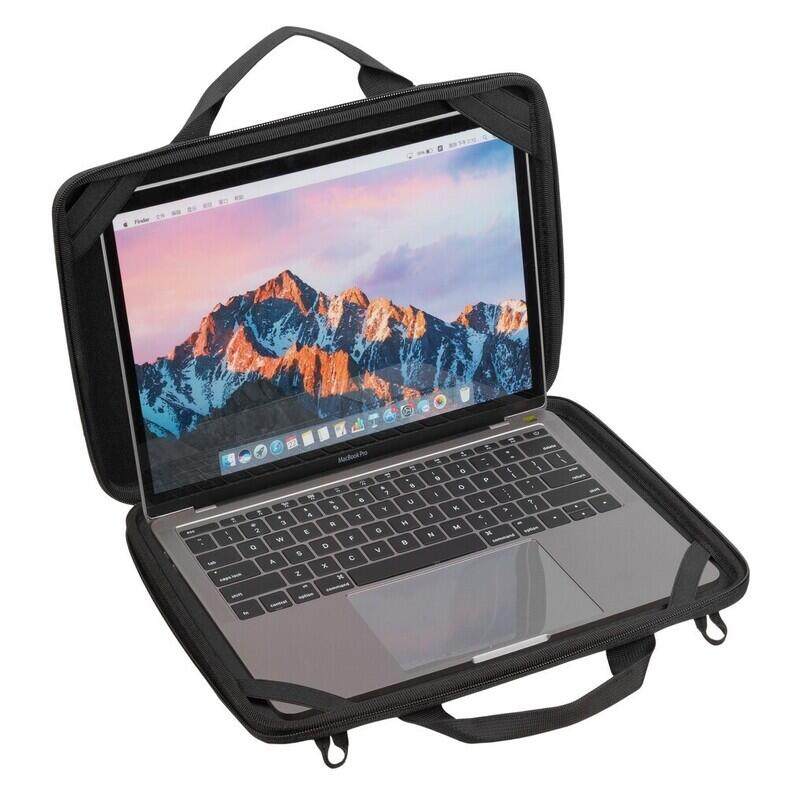 Rivacase 12.4" Anti-Shock Hard Shell Laptop Case with Shoulder Strap - Black (5116)