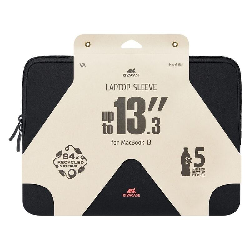 Rivacase 13.3" Anti-Shock Laptop Sleeve for Apple MacBook - Black (5123)