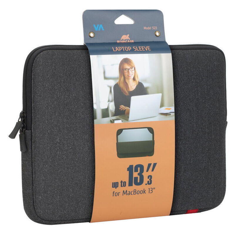 Rivacase 13.3" Anti-Shock Laptop Sleeve for Apple MacBook 13 - Dark Grey (5123)