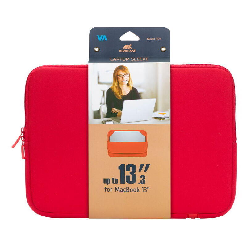 Rivacase 13.3" Anti-Shock Laptop Sleeve for Apple MacBook 13 - Red (5123)