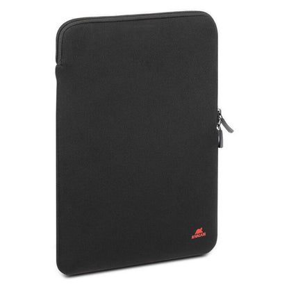 A black neoprene laptop sleeve with a small red SIKKOR logo near the bottom right corner, shown on a plain white background.