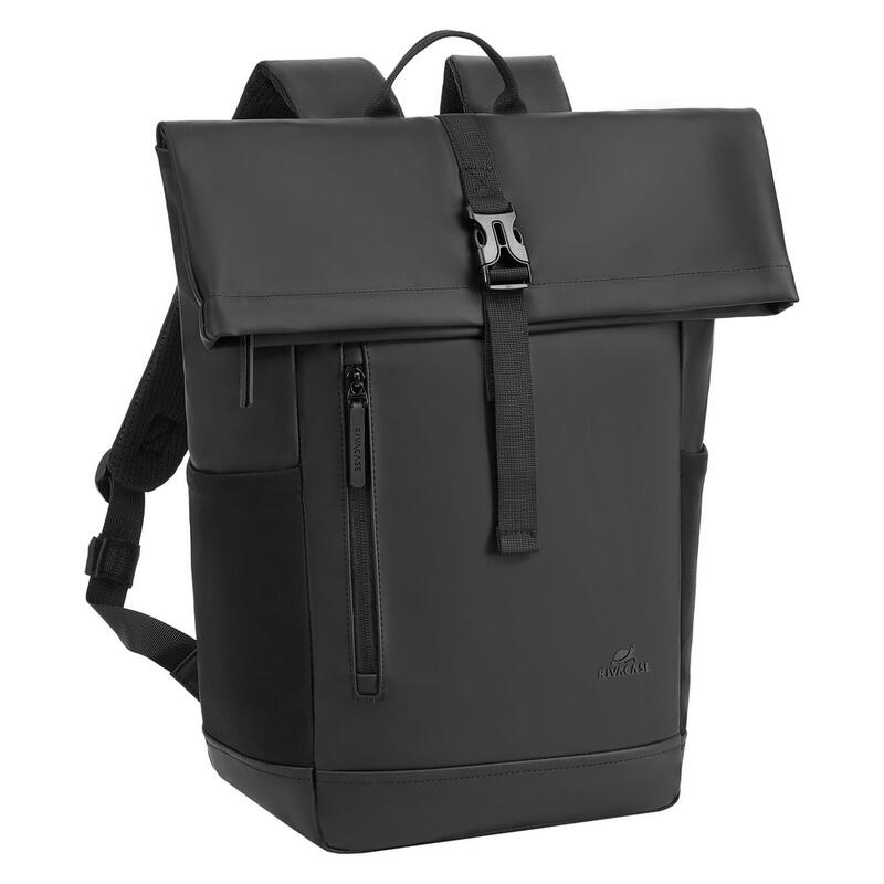 Rivacase 17L Eco Roll-Top Backpack - Black (7826)