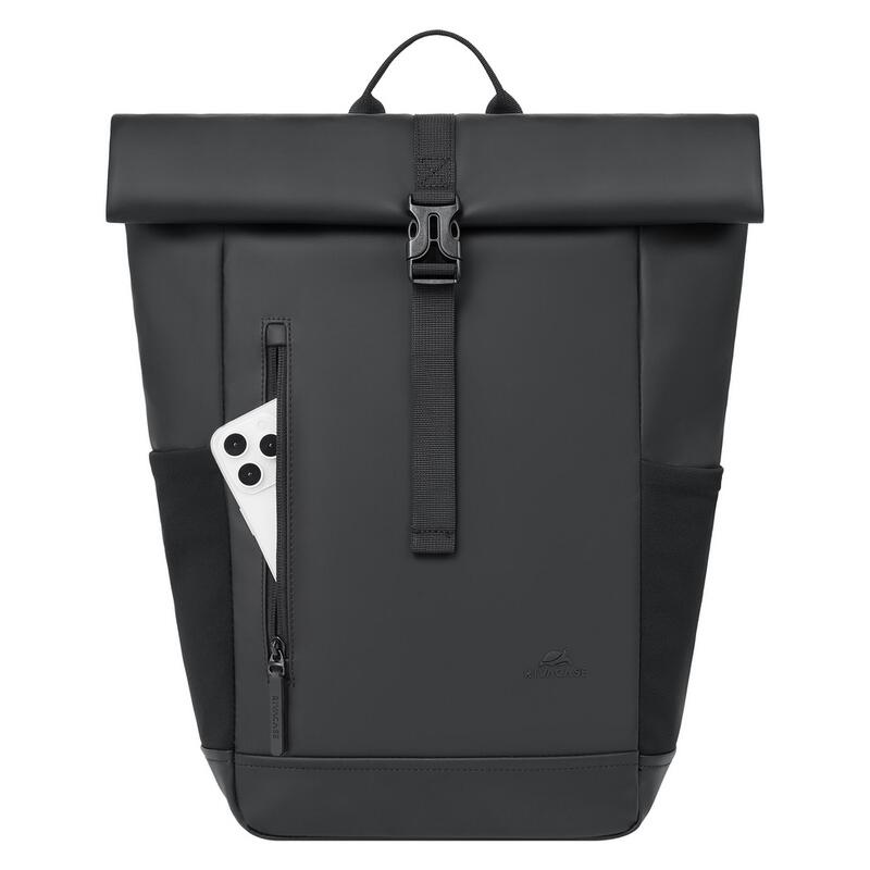 Rivacase 17L Eco Roll-Top Backpack - Black (7826)