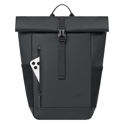 Rivacase 17L Eco Roll-Top Backpack - Black (7826)