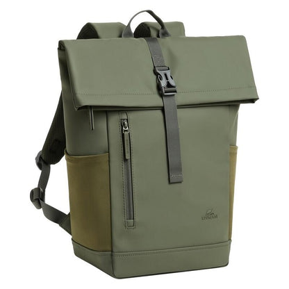 Rivacase 17L Eco Roll-Top Backpack - Olive (7826)