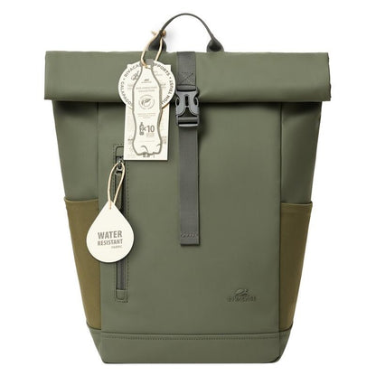 Rivacase 17L Eco Roll-Top Backpack - Olive (7826)