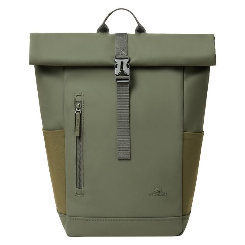 Rivacase 17L Eco Roll-Top Backpack - Olive (7826)