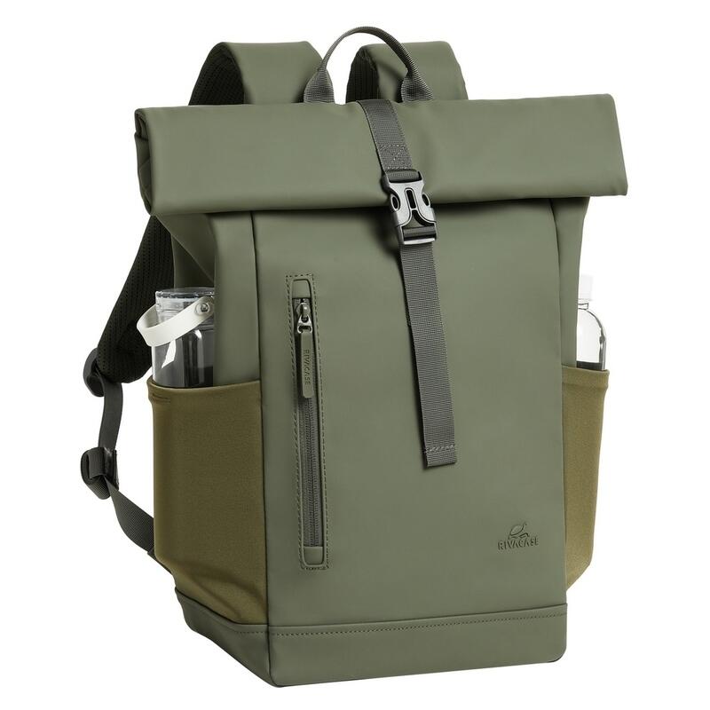 Rivacase 17L Eco Roll-Top Backpack - Olive (7826)