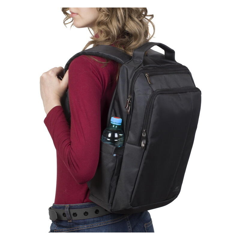 Rivacase 15.6" Central Water-Resistant Laptop Backpack - Black (8262)