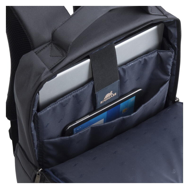 Rivacase 15.6" Central Water-Resistant Laptop Backpack - Black (8262)