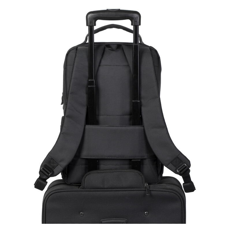 Rivacase 15.6" Central Water-Resistant Laptop Backpack - Black (8262)
