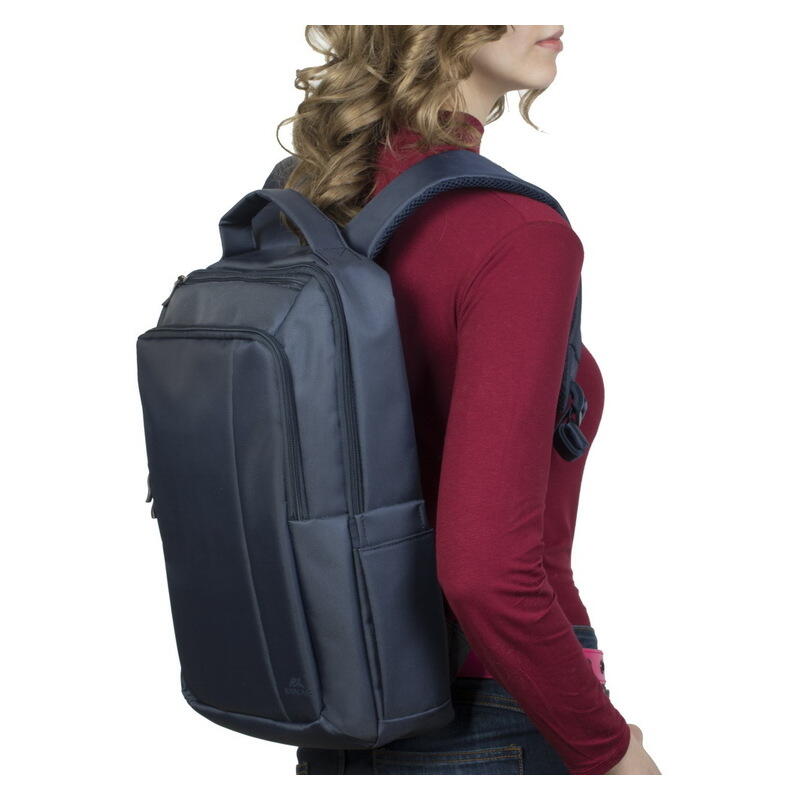Rivacase 15.6" Central Water-Resistant Laptop Backpack - Blue (8262)