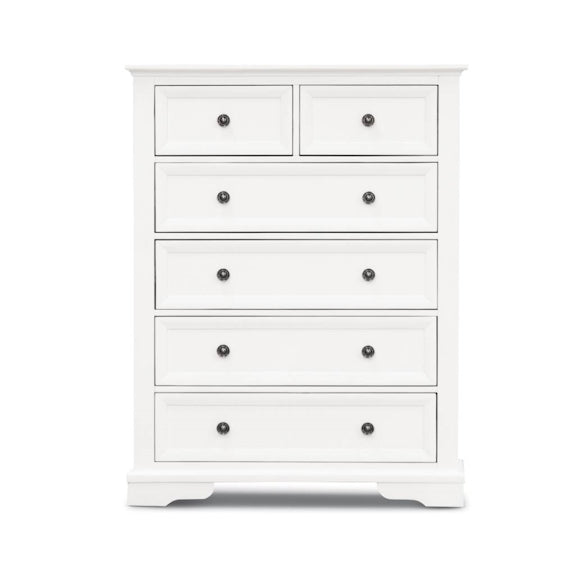 Sala 4 Piece King Bedroom Suite with Tallboy - White