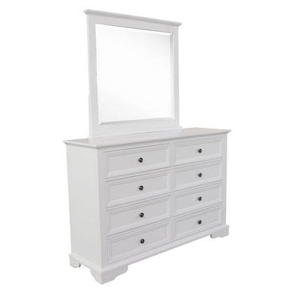 Sala 4 Piece Queen Bedroom Suite with Dresser and Mirror - White