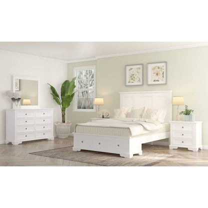 Sala 4 Piece Queen Bedroom Suite with Dresser and Mirror - White