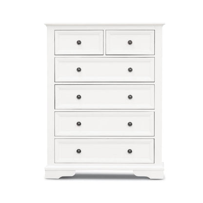 Sala 4 Piece Queen Bedroom Suite with Tallboy - White