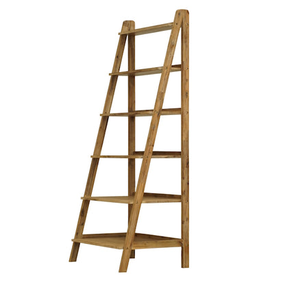 Sanava 6 Shelf Leaning Bookcase - Driftwood