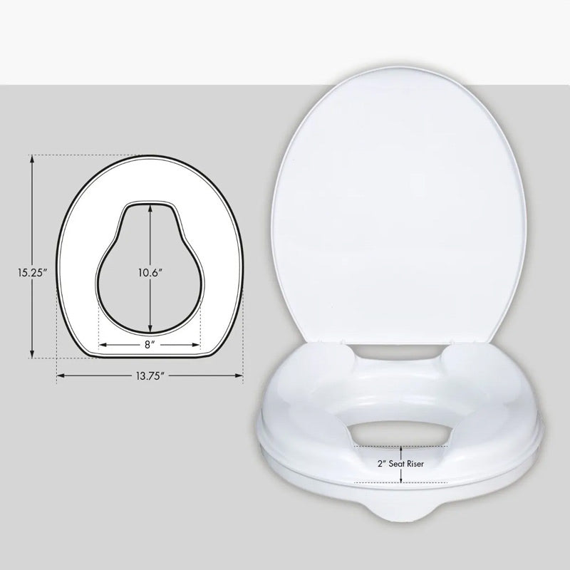 Homecraft Savannah 50mm Raised Toilet Seat with Lid
