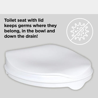 Homecraft Savannah 50mm Raised Toilet Seat with Lid