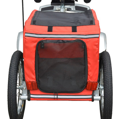 Top Gun Scooter Accessory Pet Trailer - Black and Red
