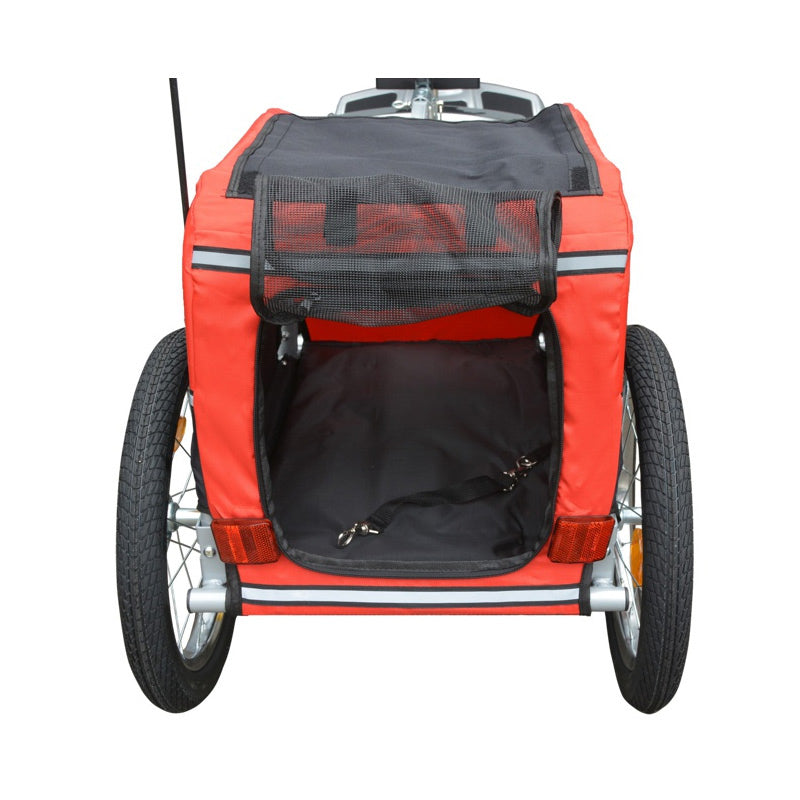 Top Gun Scooter Accessory Pet Trailer - Black and Red