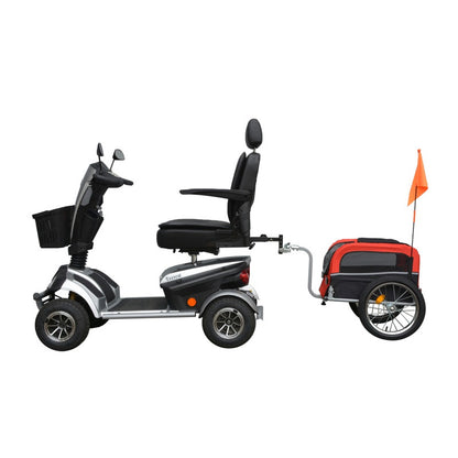 Top Gun Scooter Accessory Pet Trailer - Black and Red