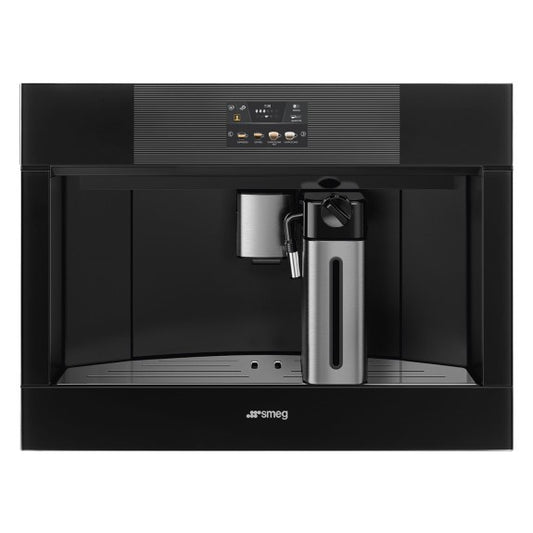 Smeg 45cm Automatic Built-In Compact Coffee Machine - Black (Linea)