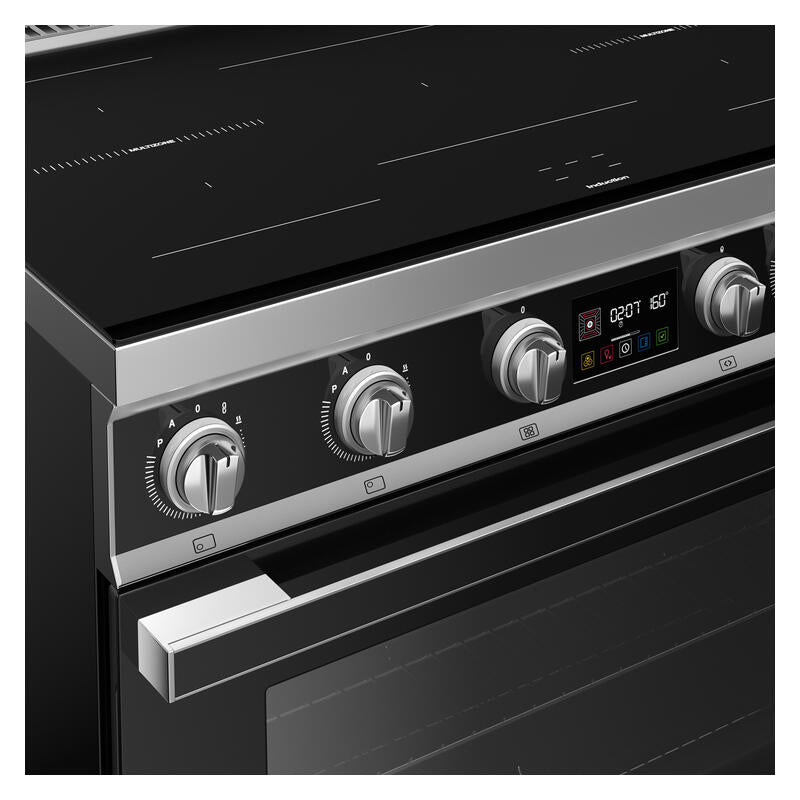 Smeg 90cm Portofino Induction Pyrolytic Freestanding Oven - Black