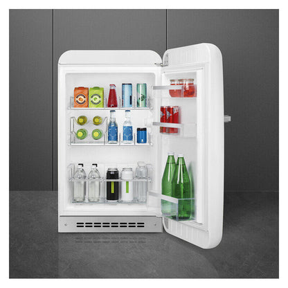 Smeg 135L RH Bar Fridge - White (50's Style Retro)