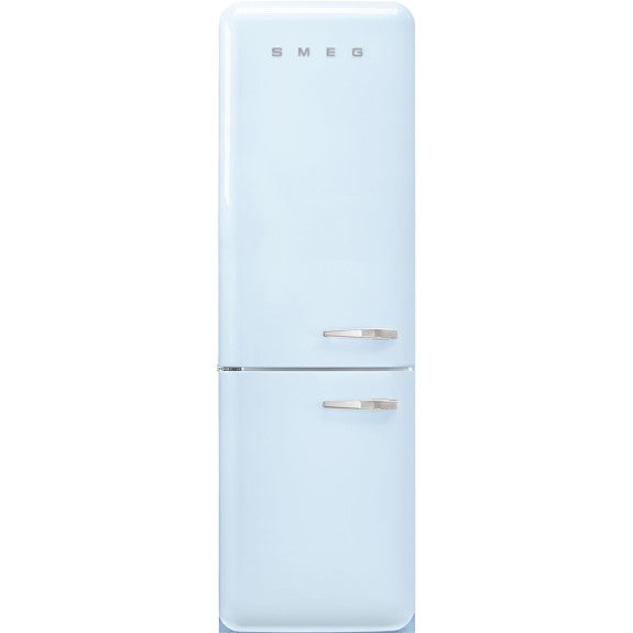 Smeg 331 Litre 50's Retro Style L/H Bottom Mount Refrigerator - Pastel Blue