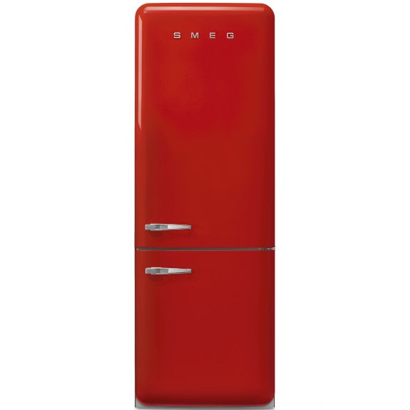 Smeg 481L Retro Style Bottom Mount Fridge Freezer - Red