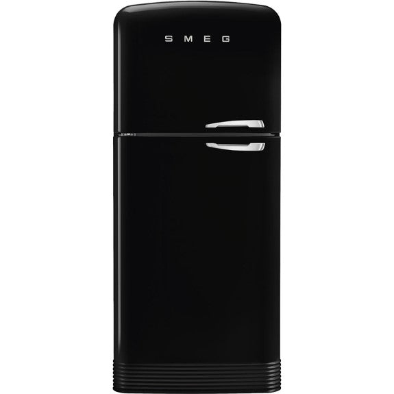 Smeg 524L 50's Retro Style Top Mount Fridge Freezer - Black