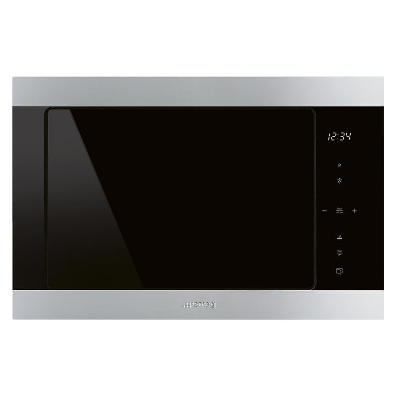 Smeg 25L Classic Built-In Microwave with Grill - Stainless Steel