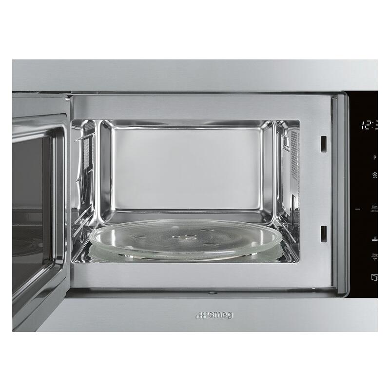 Smeg 25L Classic Built-In Microwave with Grill - Stainless Steel