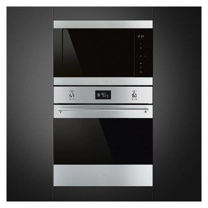 Smeg 25L Classic Built-In Microwave with Grill - Stainless Steel
