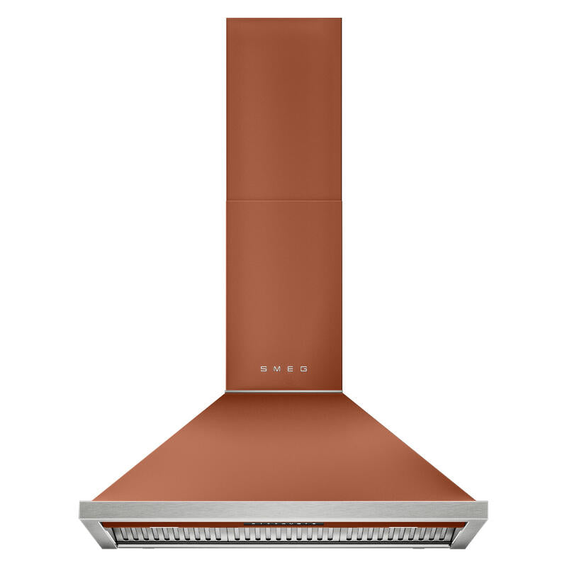 Smeg 90cm Portofino Canopy Rangehood - Amber Clay