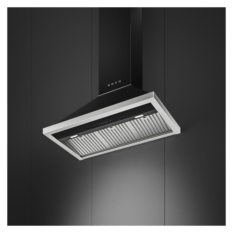 Smeg 90cm Portofino Canopy Rangehood - Anthracite