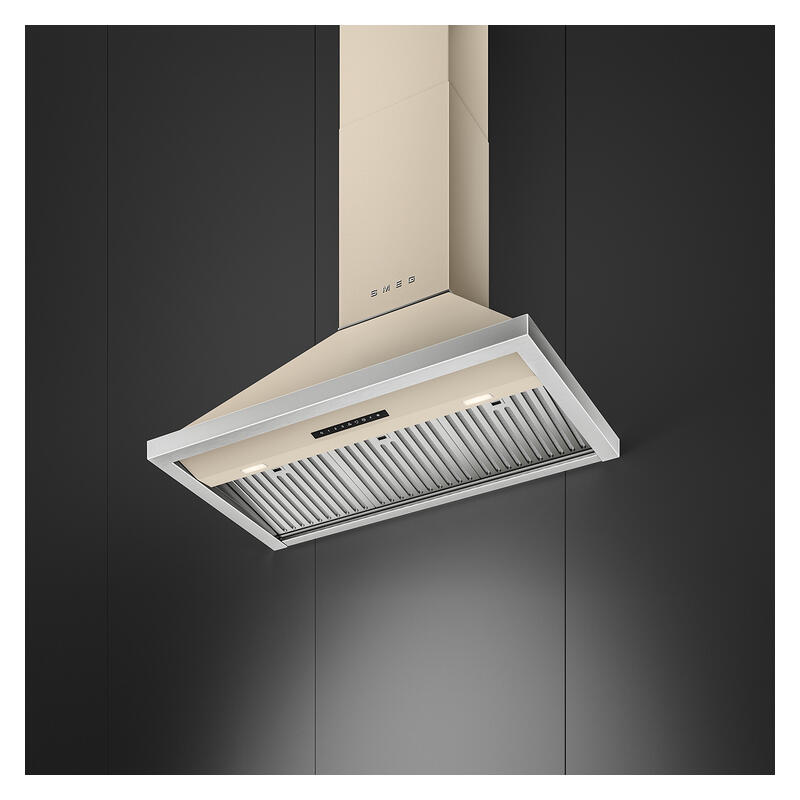 Smeg 90cm Portofino Canopy Rangehood - Moonlight