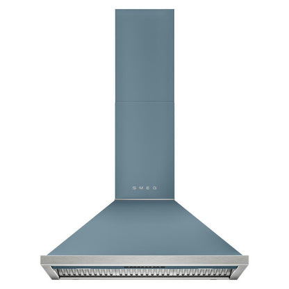 Smeg 90cm Portofino Canopy Rangehood - Storm Blue