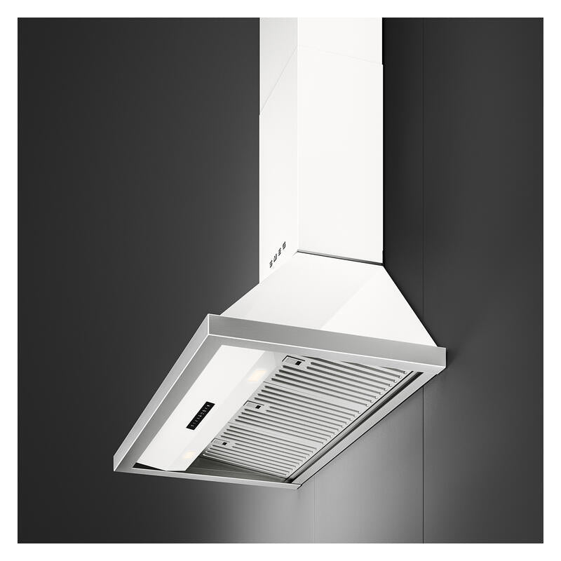 Smeg 90cm Portofino Canopy Rangehood - White